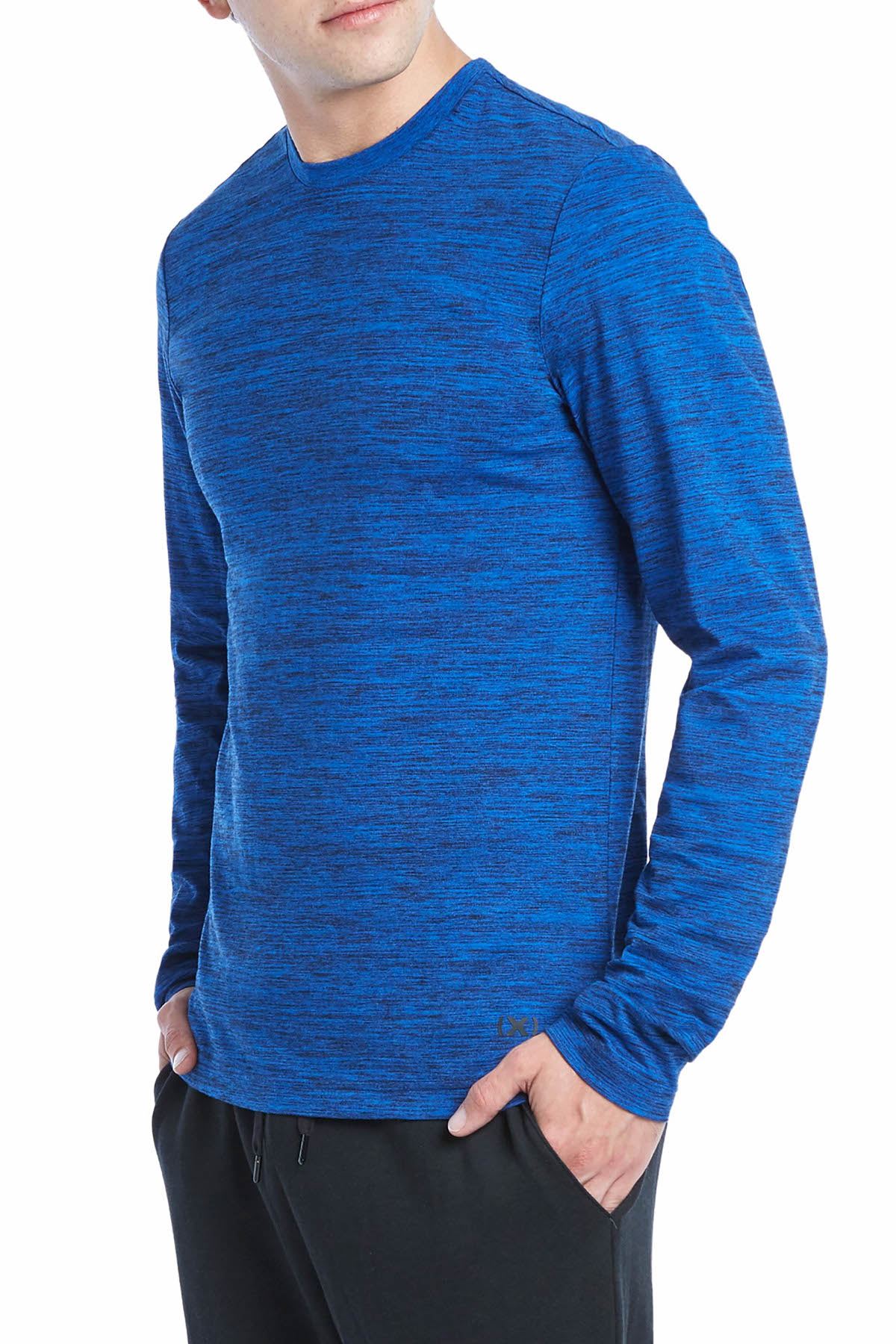 2(X)IST Royal-Heather Lounge Long-Sleeve Cotton T-shirt