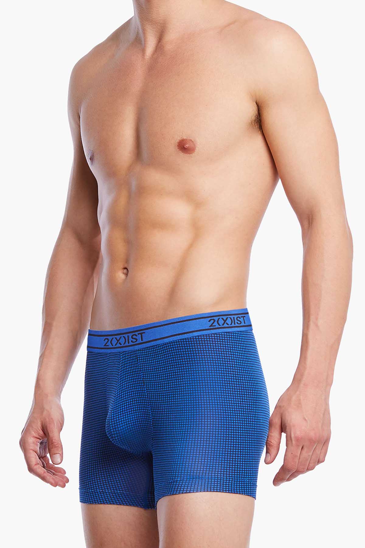 2(X)IST Royal Micro-Grid Print Graphic Modal Boxer Brief