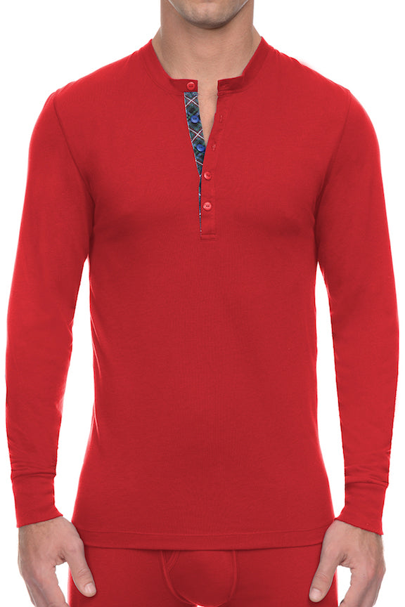 2(X)IST Scotts Red Tartan Tech Henley