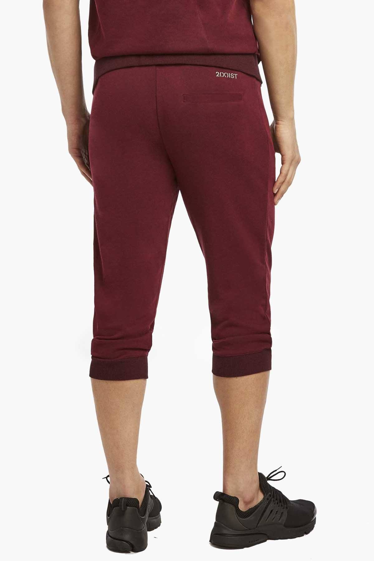 2(X)IST Speckled-Burgundy Sport Crop Lounge Pant