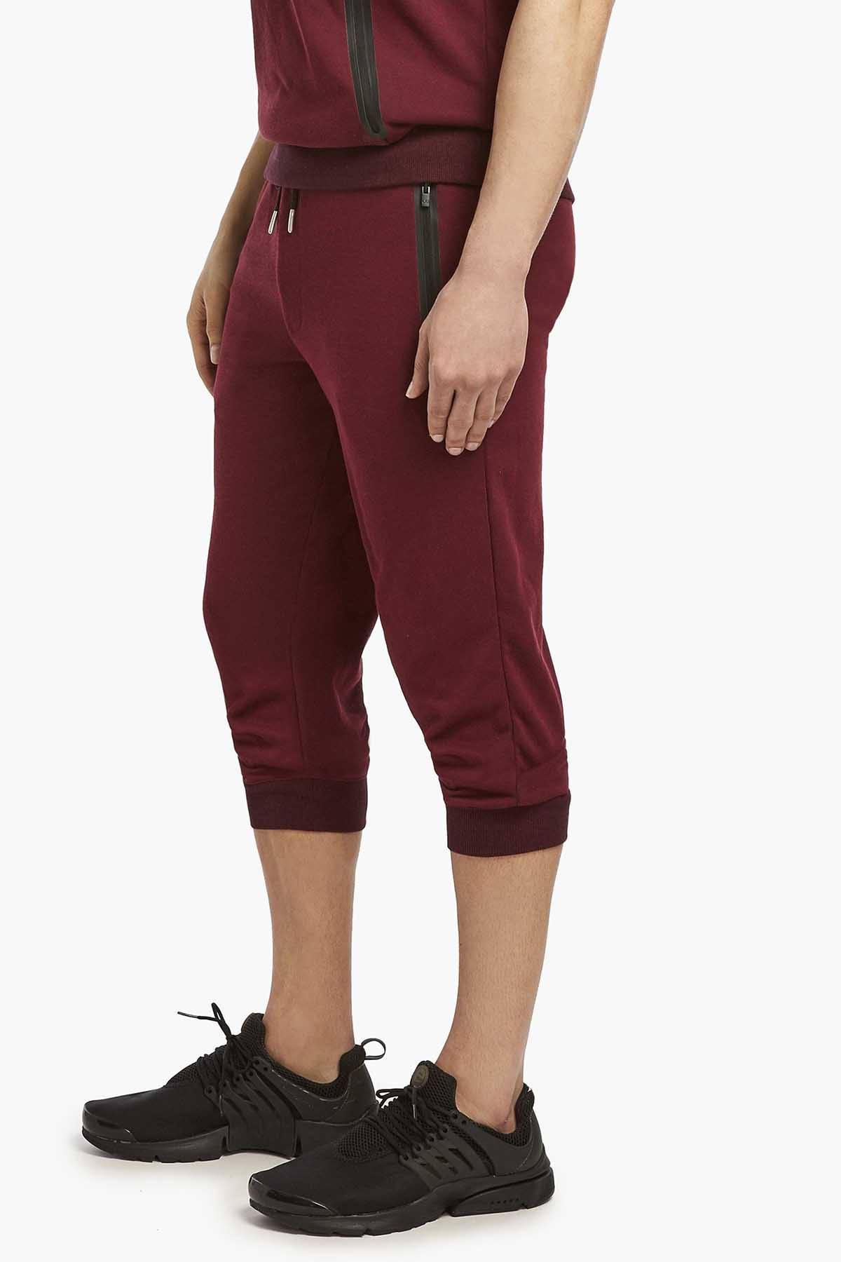 2(X)IST Speckled-Burgundy Sport Crop Lounge Pant