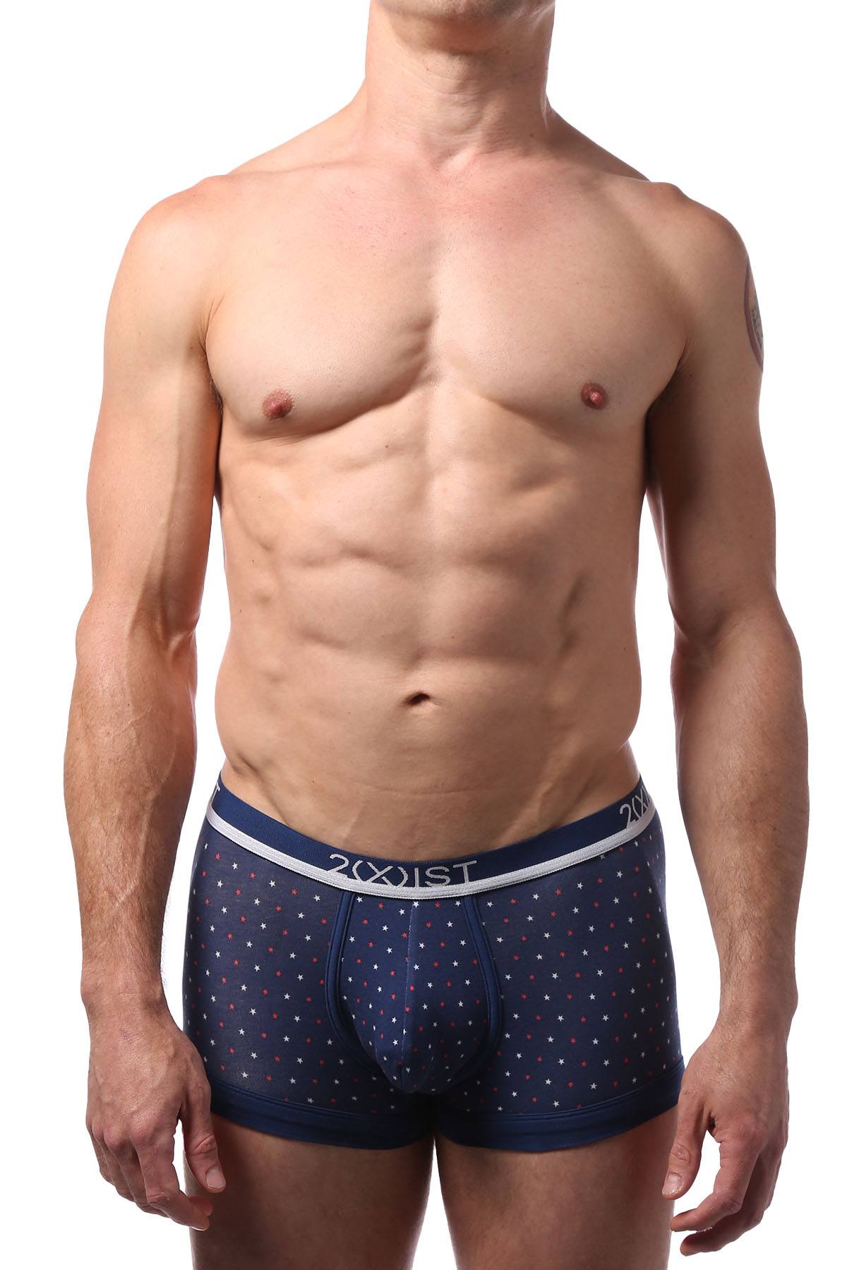 2(X)IST Star Print Cotton Stretch No Show Trunk