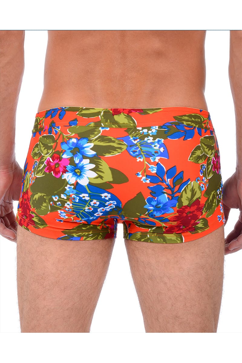 2(X)IST Tangerine Tango Tropical Floral Cabo Swim Trunk