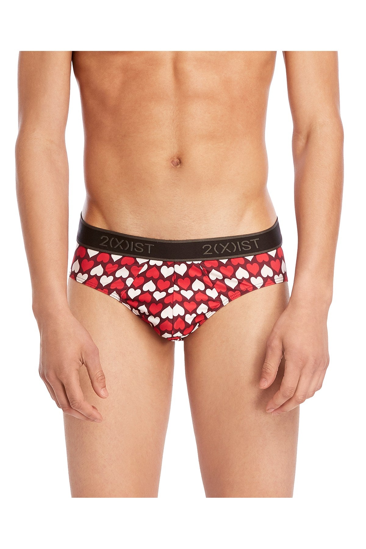 2(X)IST Tawny Port Hearts Graphic Micro No-Show Brief