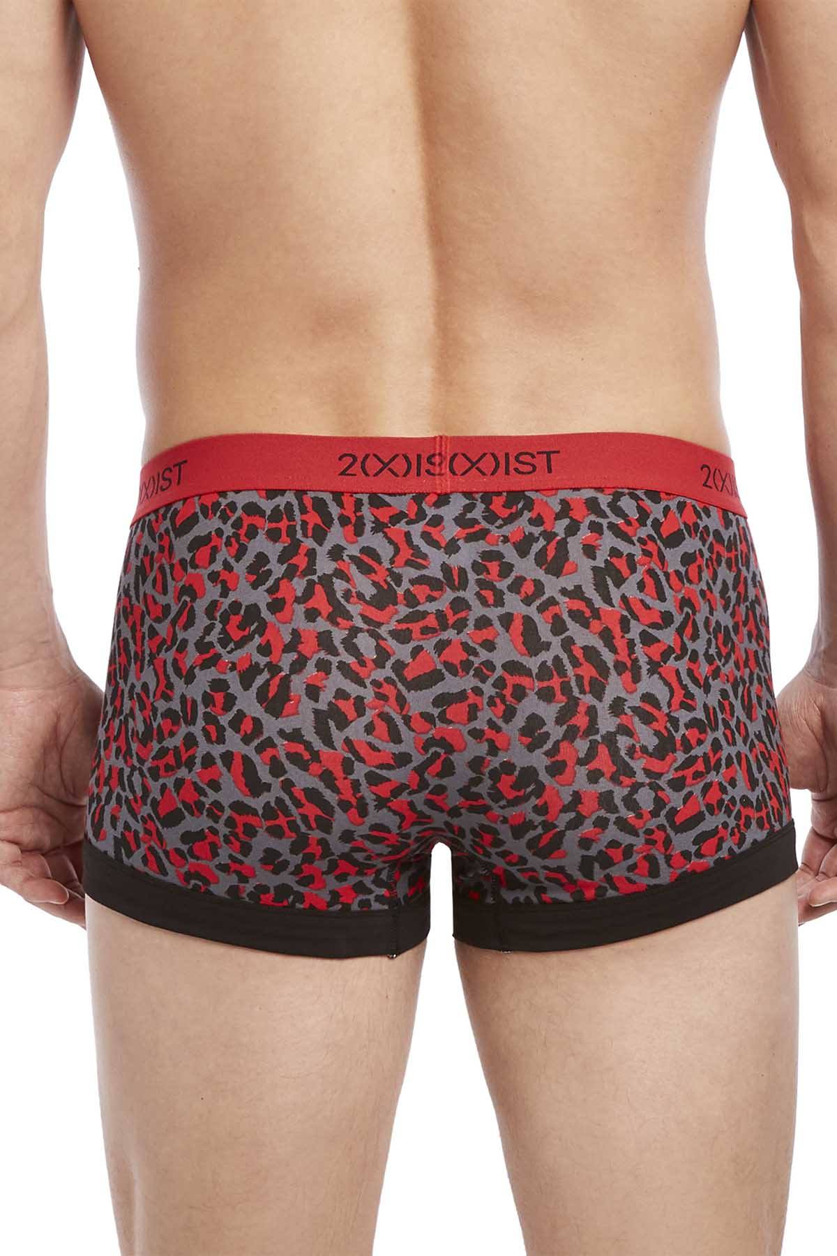 2(X)IST Toreador Cheetah-Print Graphic Cotton No-Show Trunk