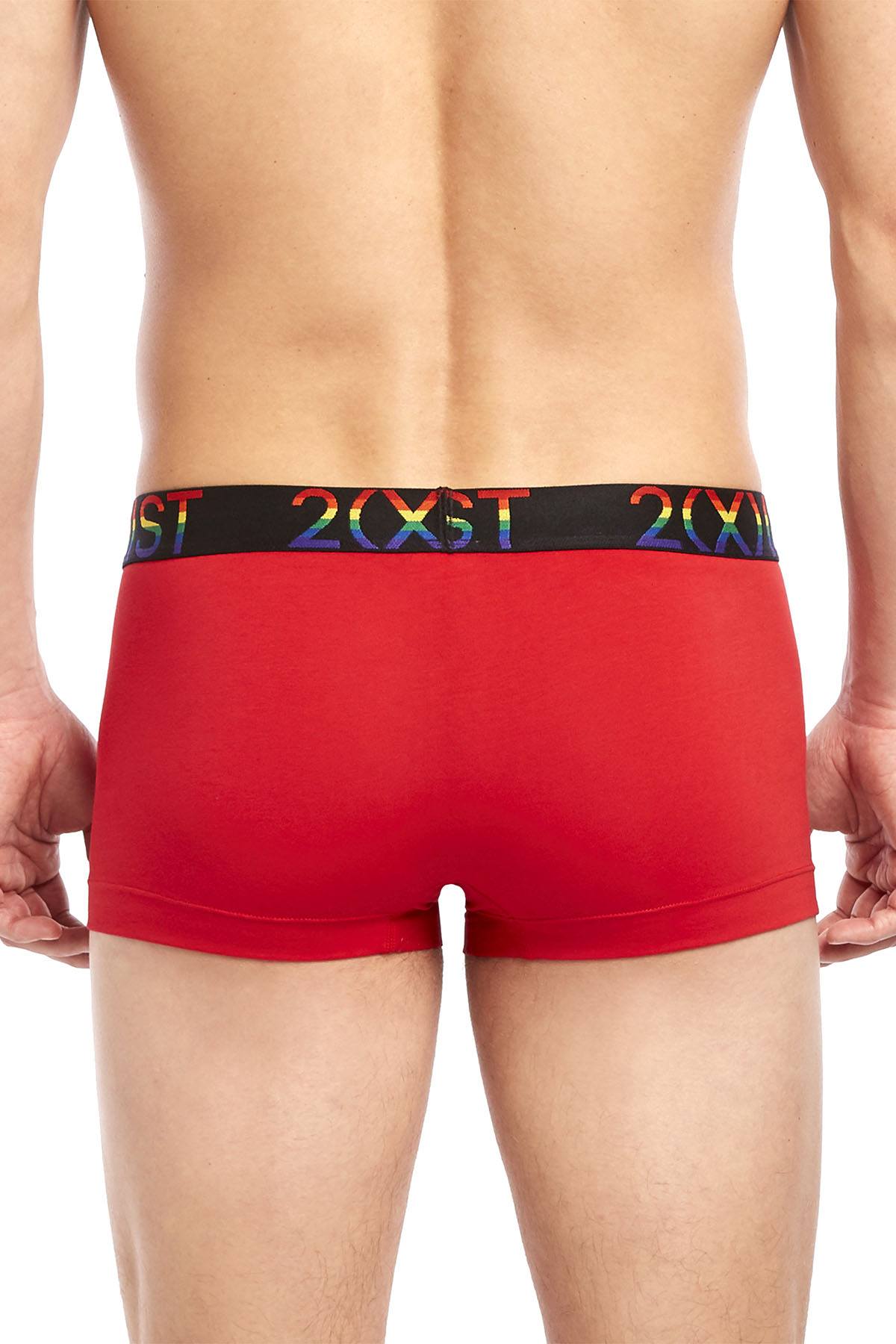 2(X)IST Toreador Red Pride Cotton Stretch No Show Trunk