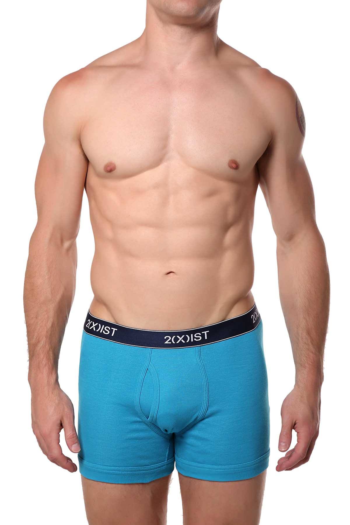 2(X)IST Turquoise Essential Cotton Boxer Brief