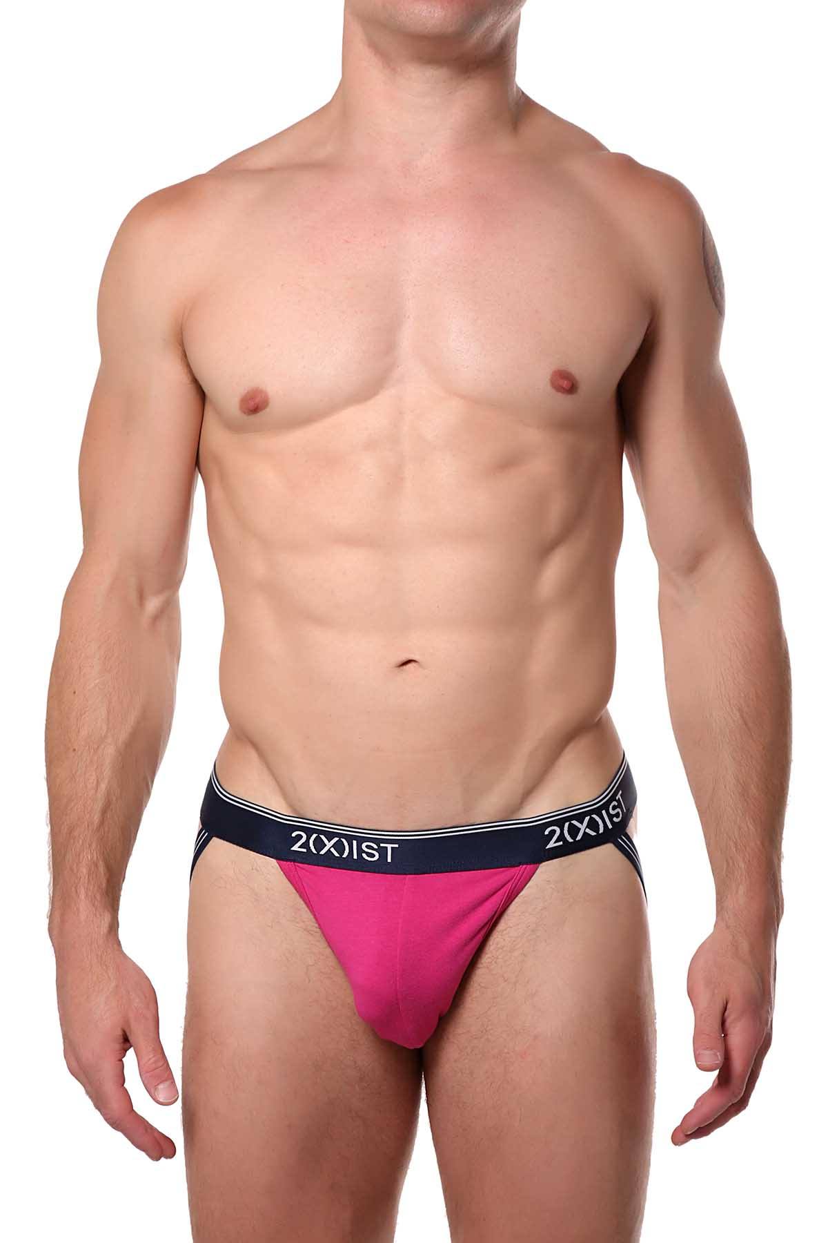 2(X)IST Very-Berry Essential Cotton-Stretch Jockstrap