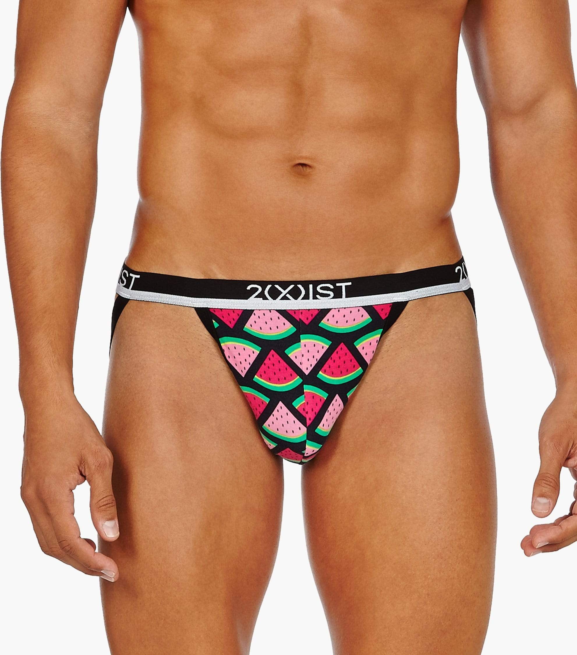 2(X)IST Watermelon Cotton Stretch Jock Strap 3+1 Bonus Pack