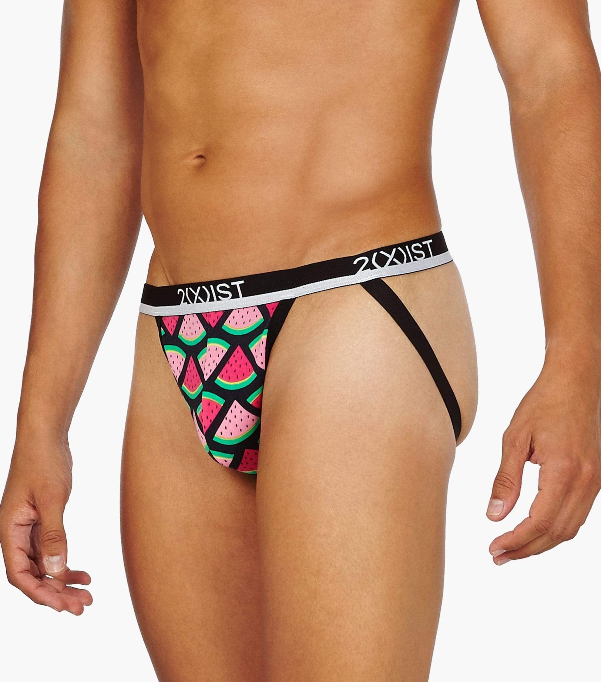 2(X)IST Watermelon Cotton Stretch Jock Strap 3+1 Bonus Pack