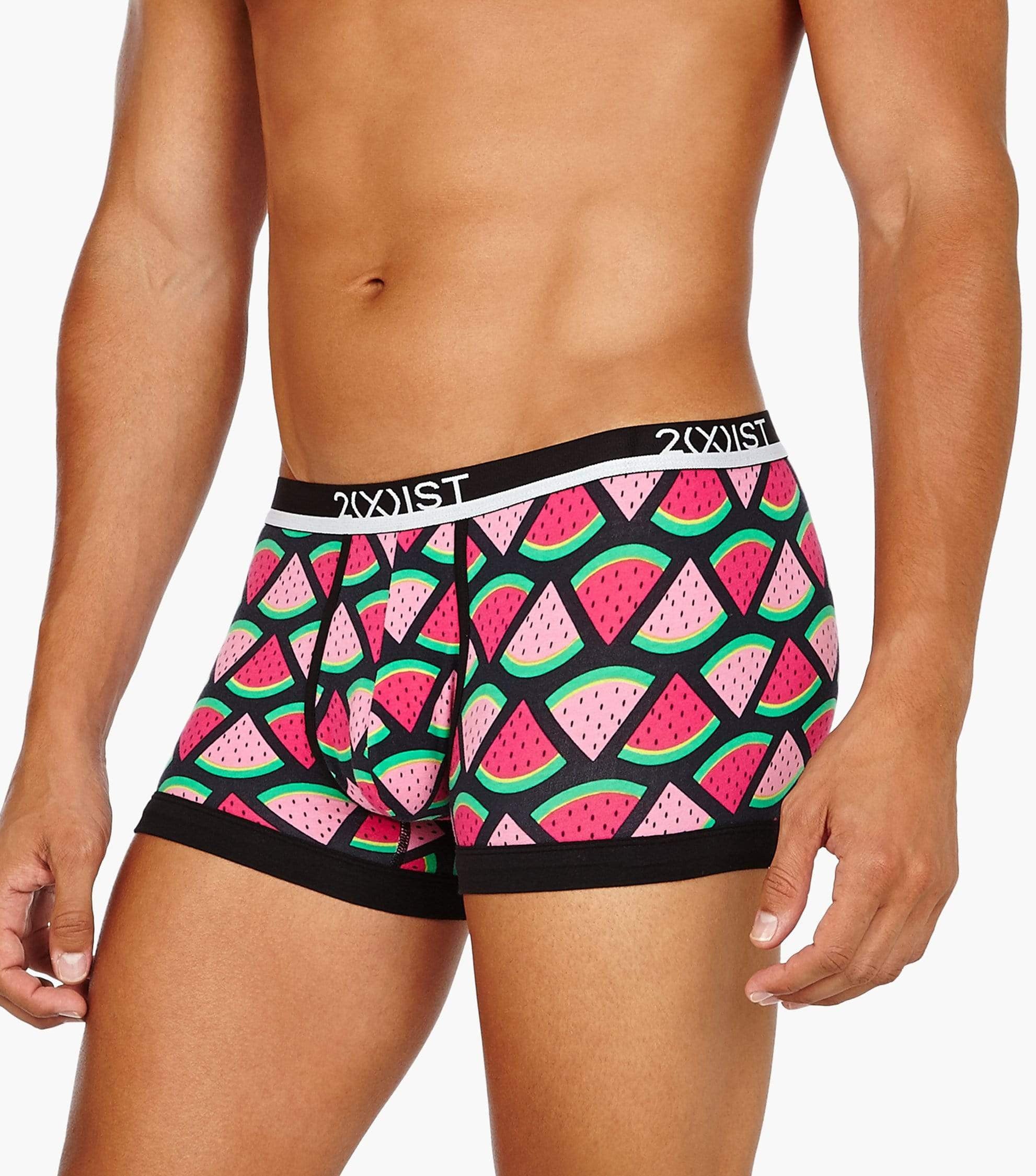 2(X)IST Watermelon Cotton Stretch No Show Trunk 3+1 Bonus Pack