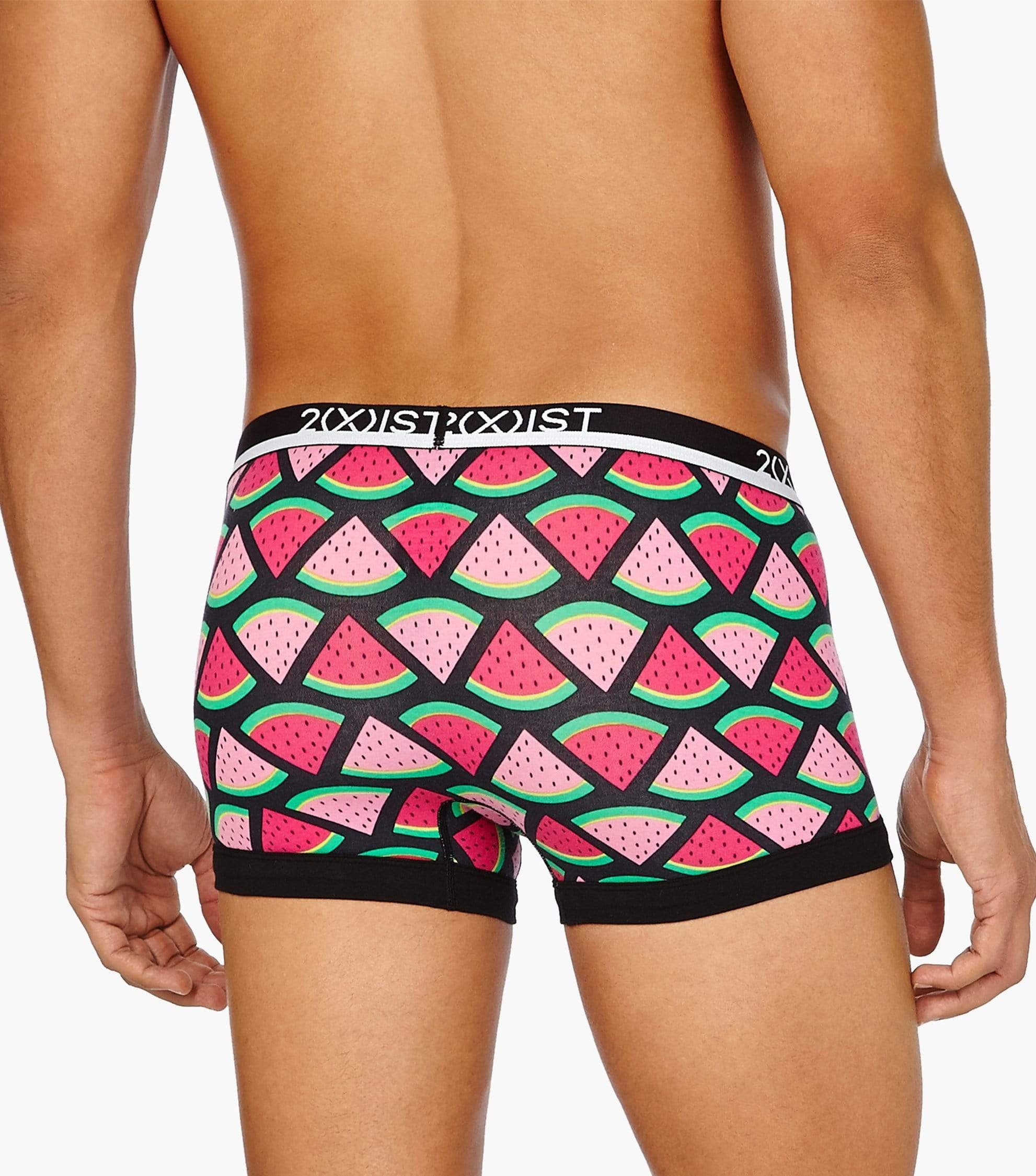 2(X)IST Watermelon Cotton Stretch No Show Trunk 3+1 Bonus Pack