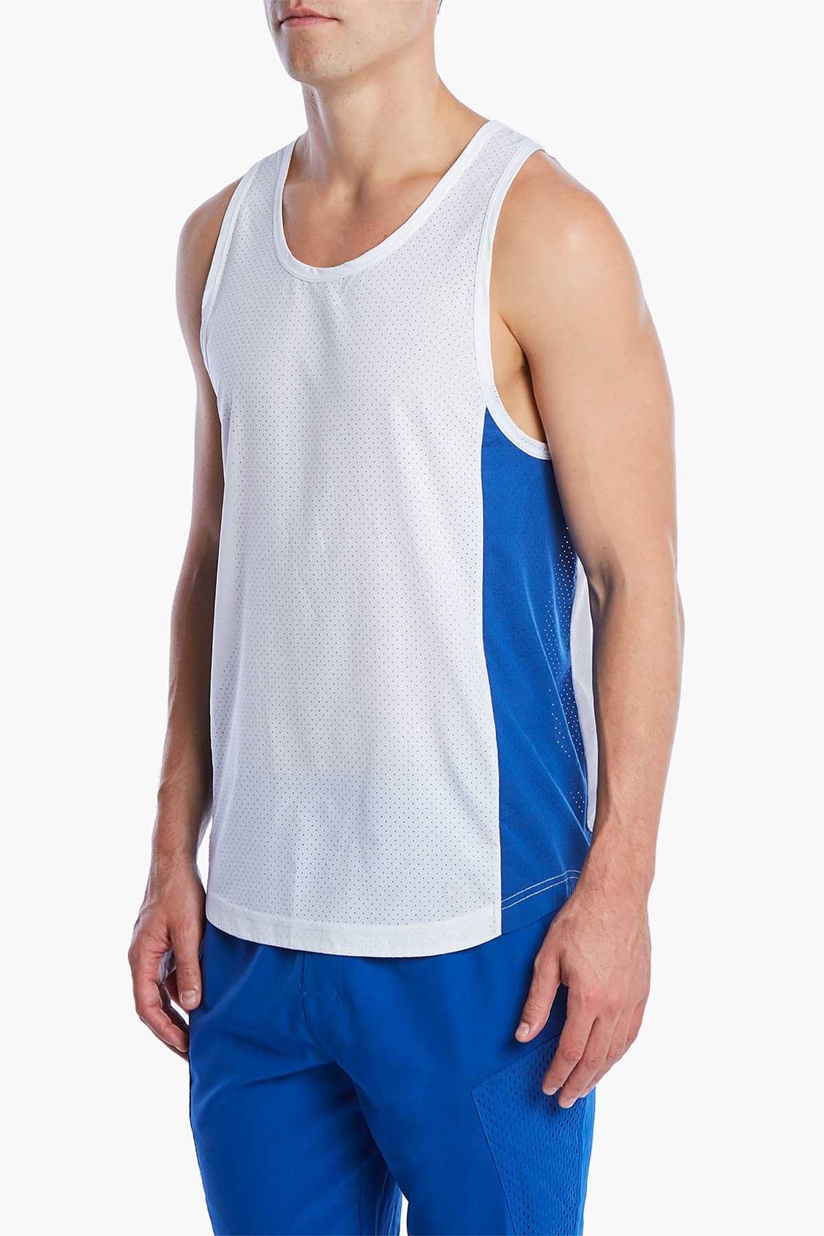 2(X)IST White Varsity Modern Sport Mesh Tank Top