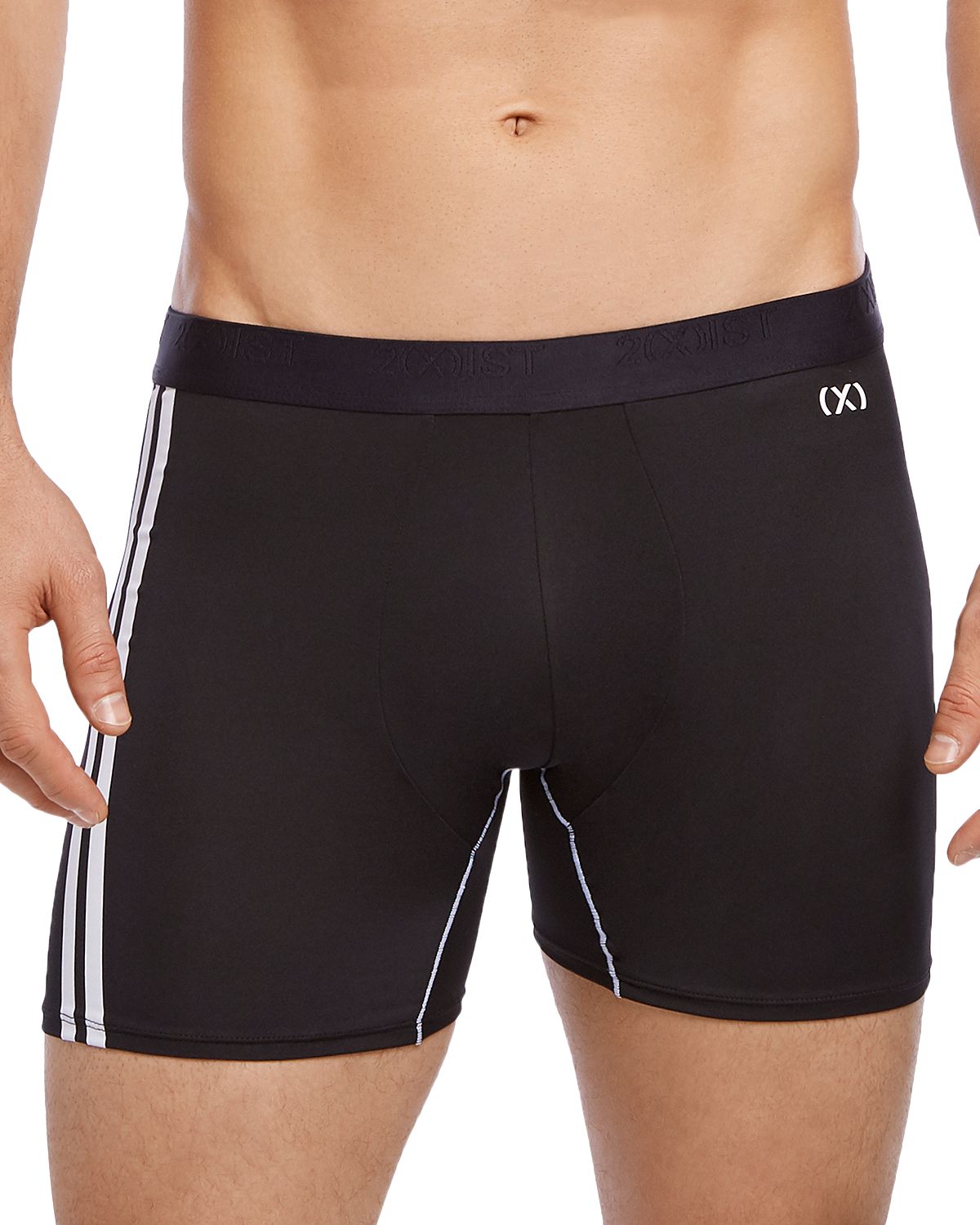 2(x)ist 2(x)ist Stripe Sport Boxer Briefs Black/White