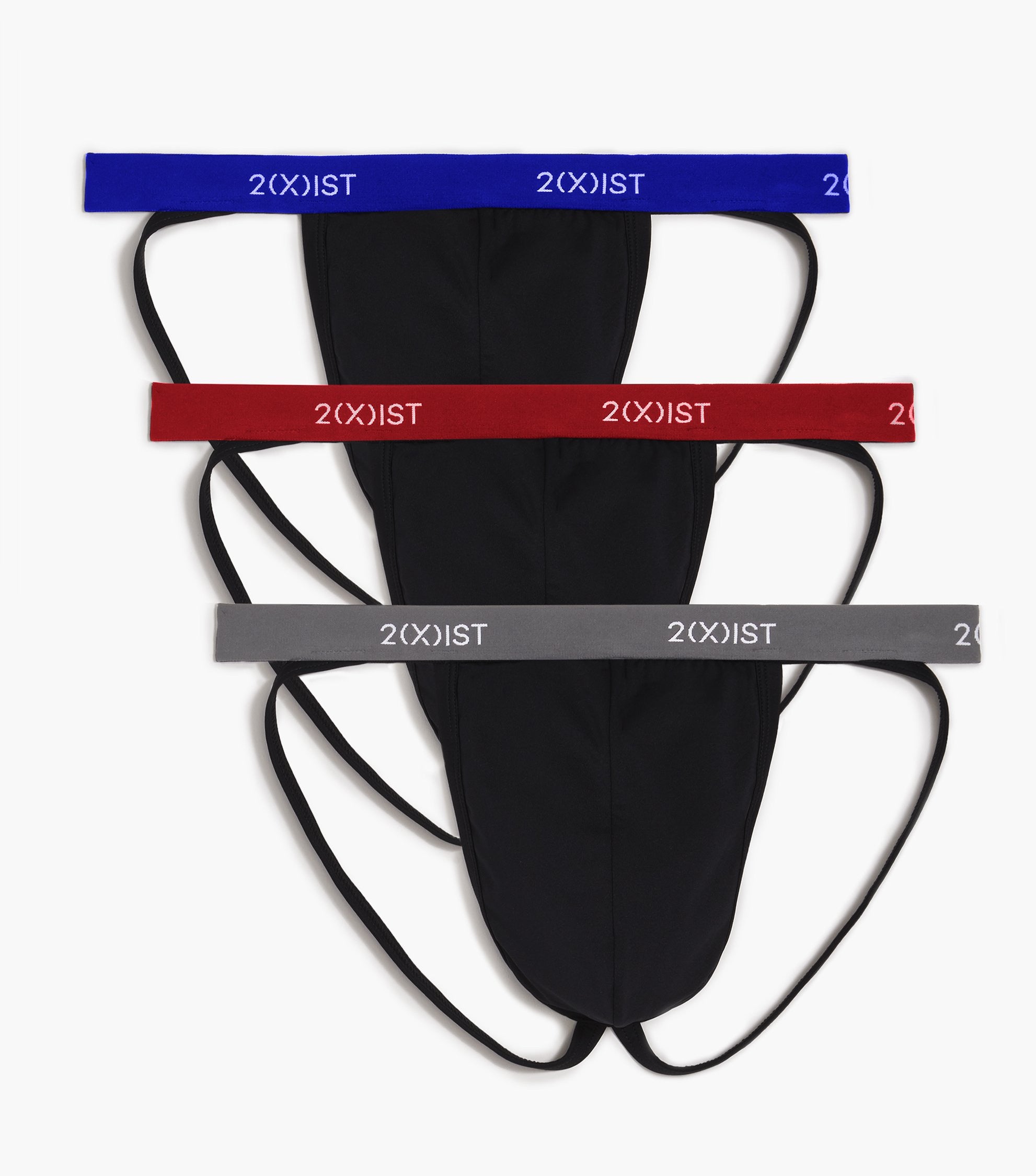 2(x)ist Black Micro Speed Dri Jockstrap 3-pack