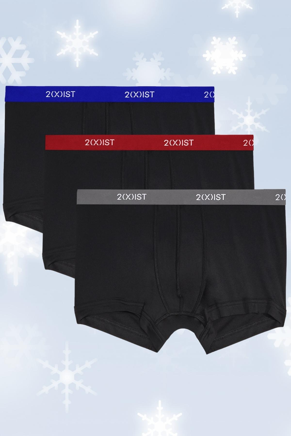 2(x)ist Black Micro Speed Dri No-show Trunk 3-pack