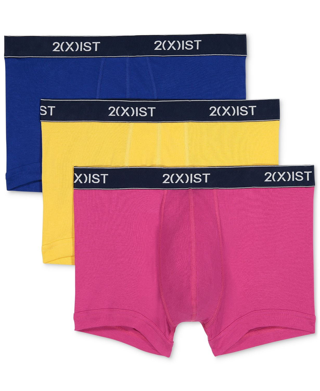 2(x)ist Essential No-show Trunks 3-pack Surf The Web/aspen Gold/very Berry