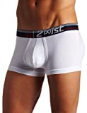 2(x)ist Men's Tartan No Show Low Rise Trunk Whitexl