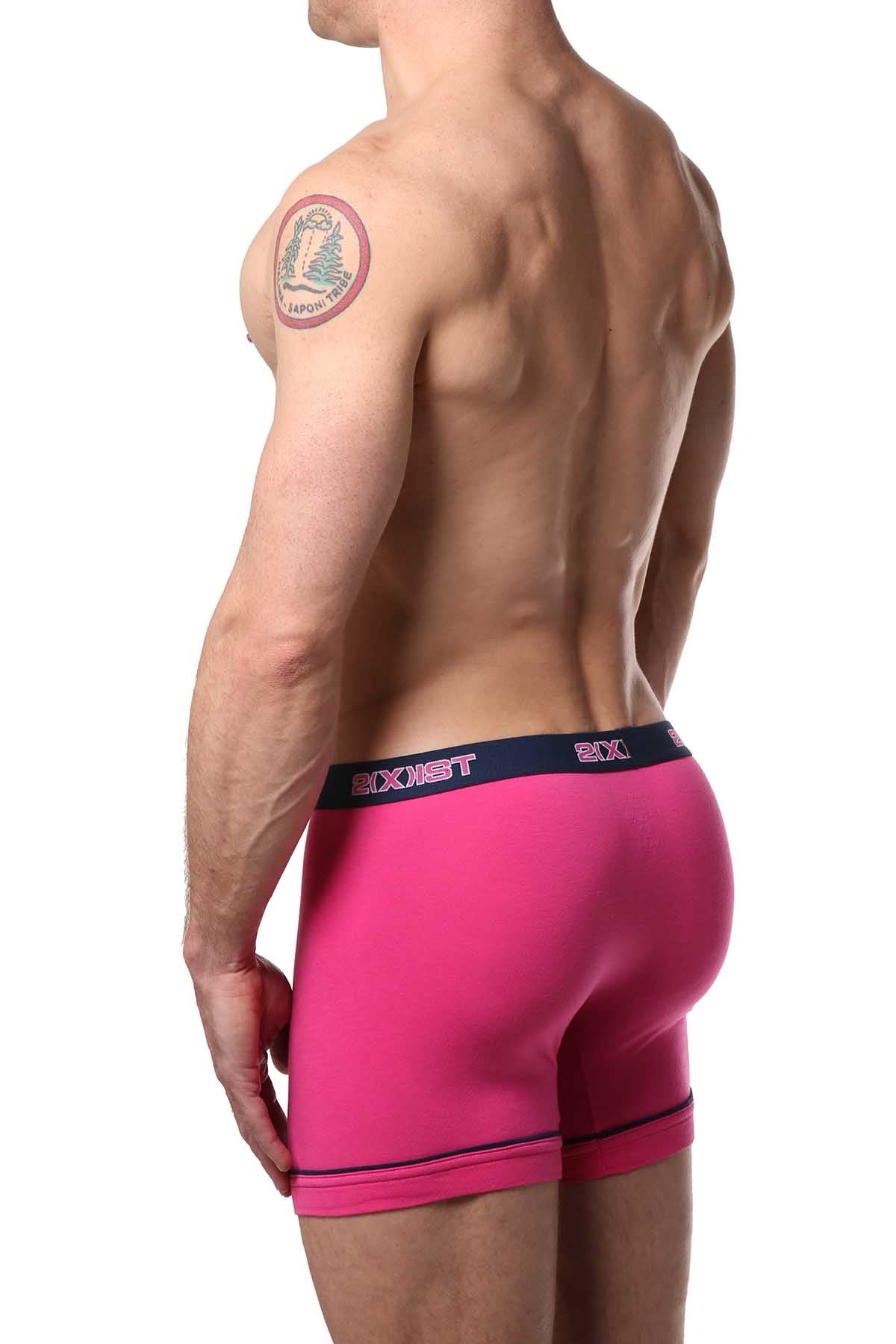 2(X)IST Navy & Fuchsia Performance Cotton Boxer Brief 2-Pack