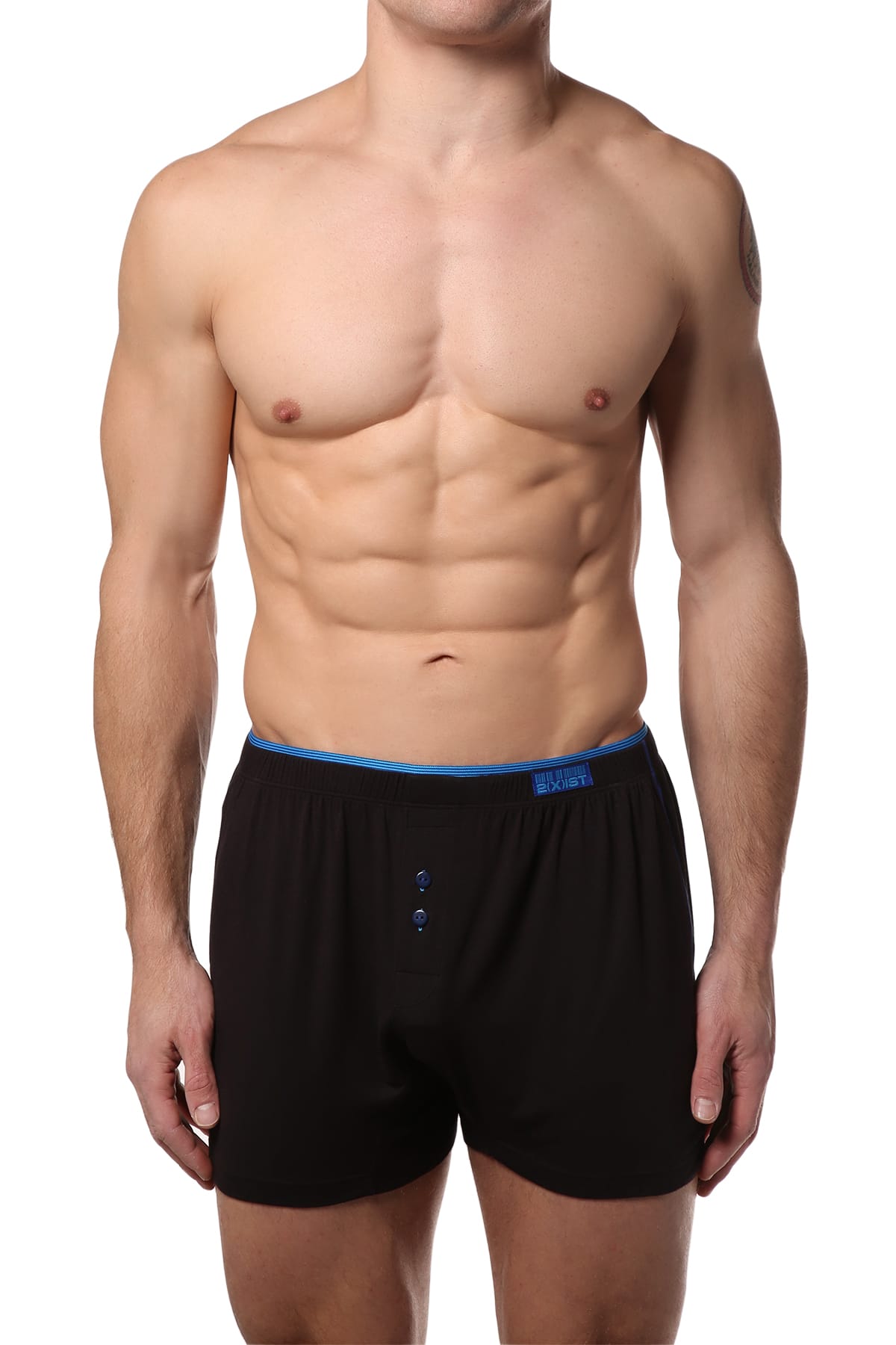 2(X)IST Black Barcode Modal No-Show Boxer Brief