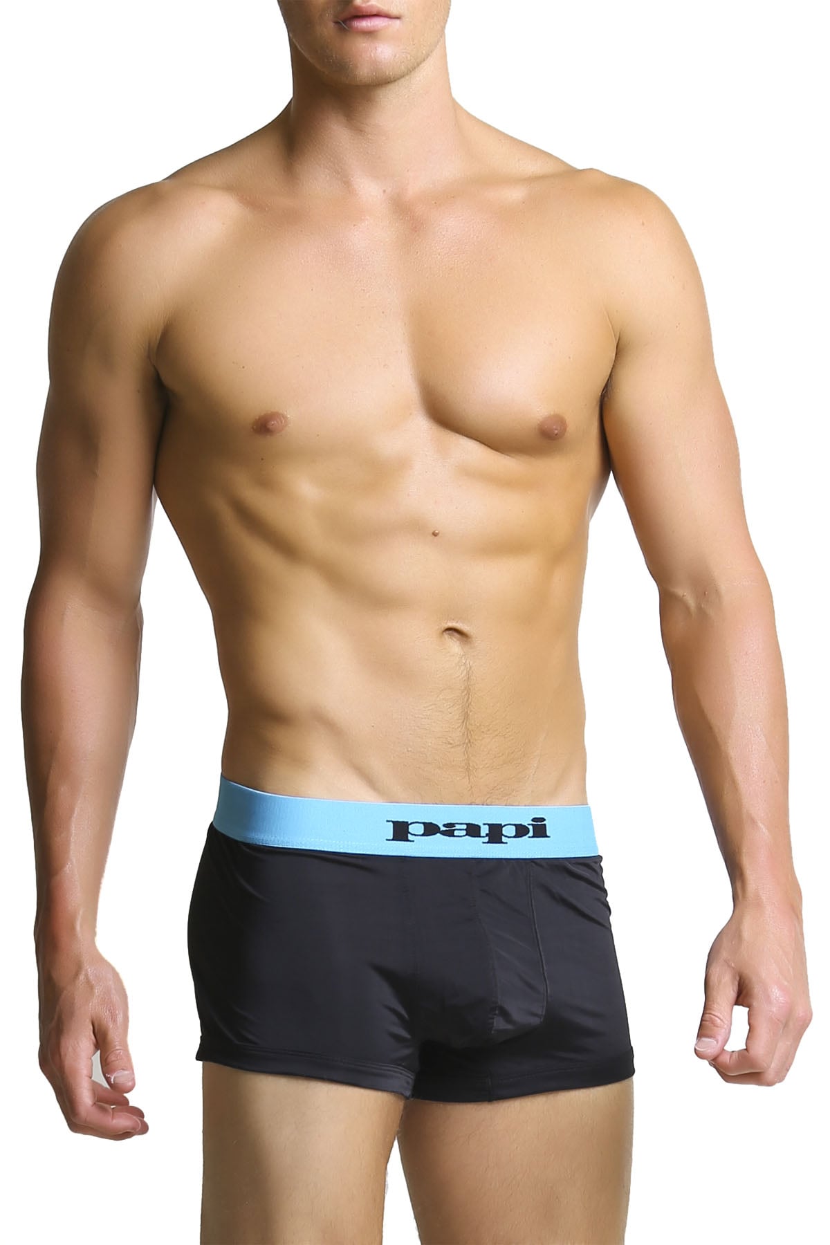 2-Pack Papi Turquoise Plaid & Black Trunks