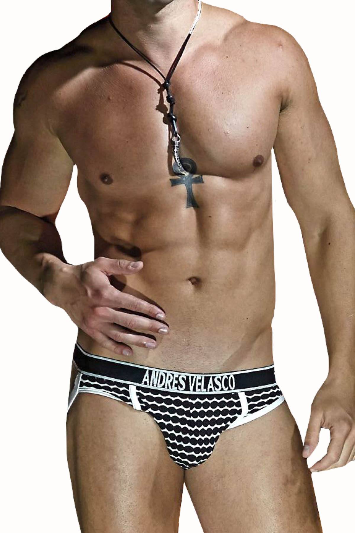 Andres Velasco Black/White Dobby Jock-Brief