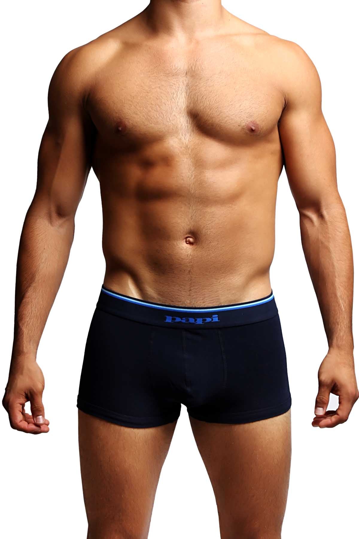 2-Pack Papi Navy & Blue Solid Stretch Brazilian Trunks