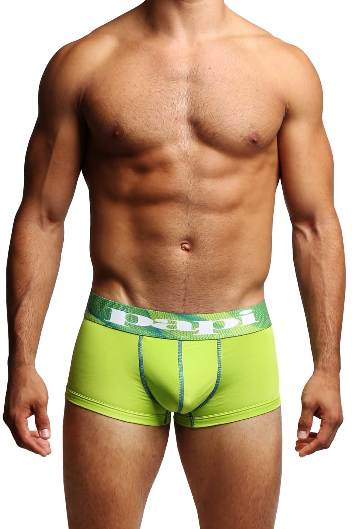 2-Pack Papi Blue & Green Contrast Microfusion Performance Brazilian Trunks