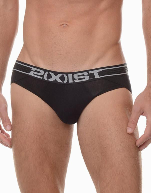 2xist Men's Lift No Show Brief Black