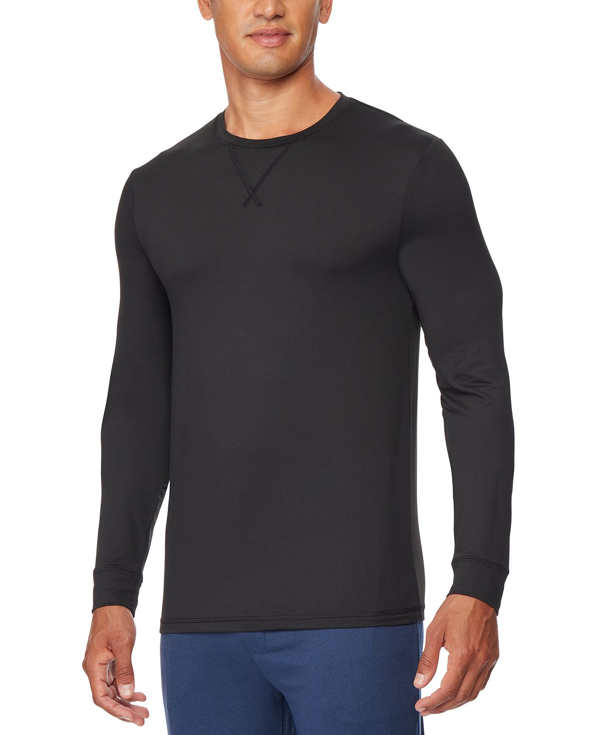 32 Degrees Ultra Lux Long-sleeve Sleep T-shirt Black