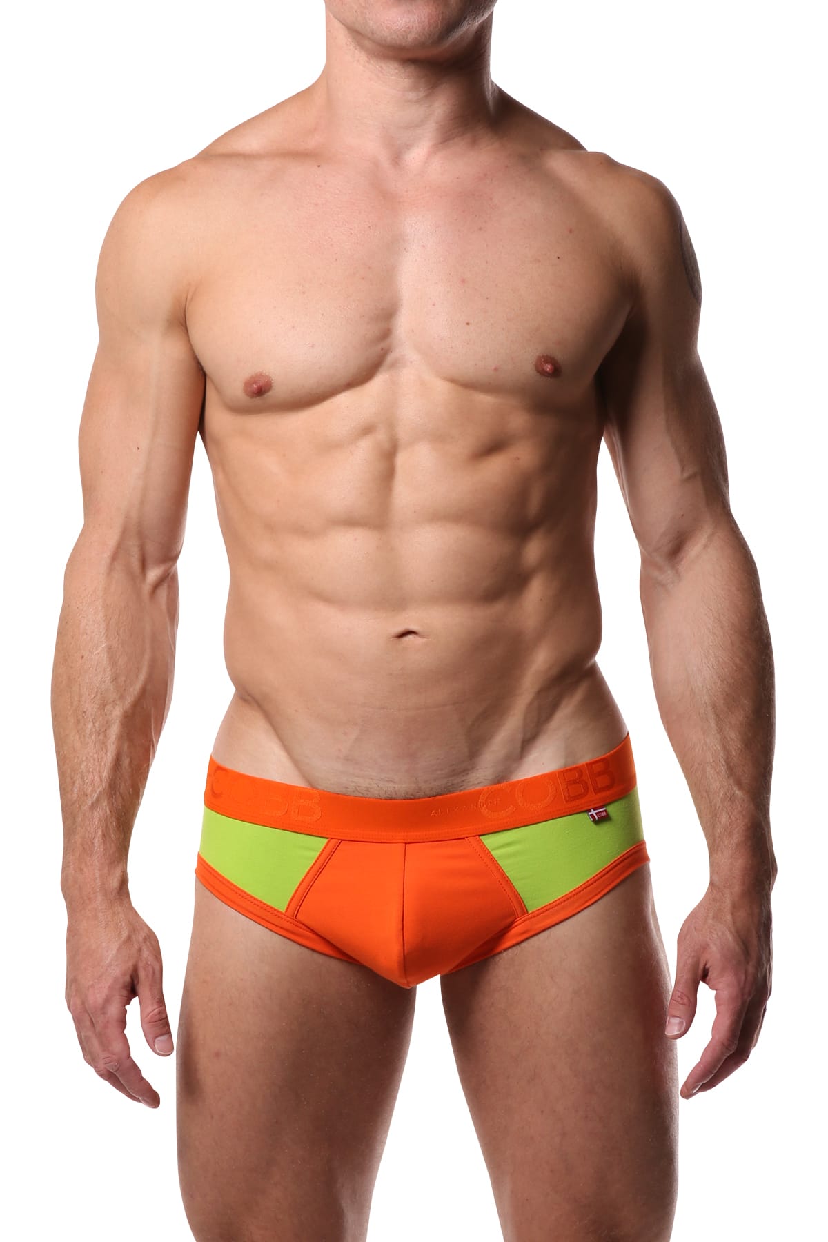 Alexander Cobb Orange & Green Slip Brief