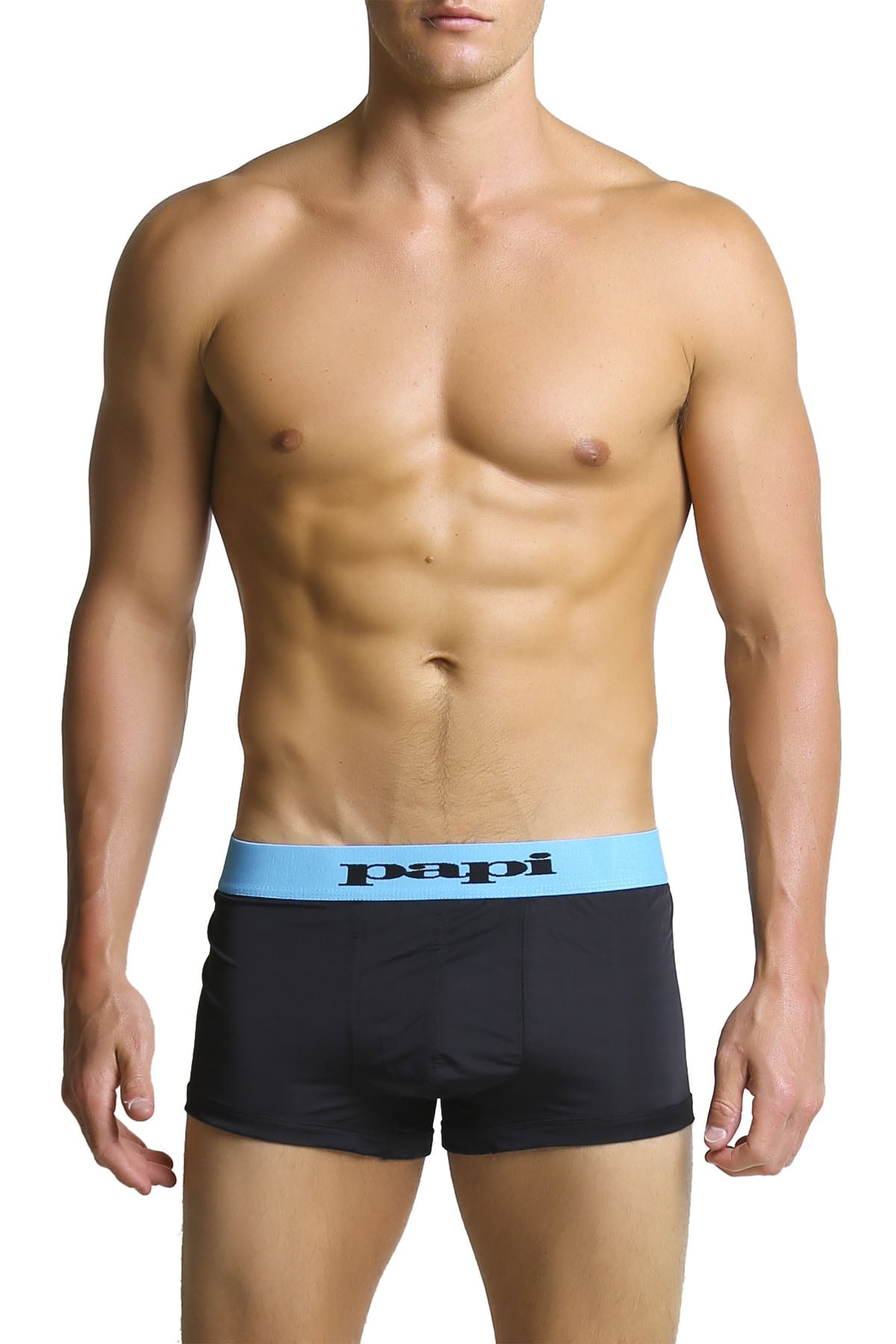 2-Pack Papi Turquoise Plaid & Black Trunks