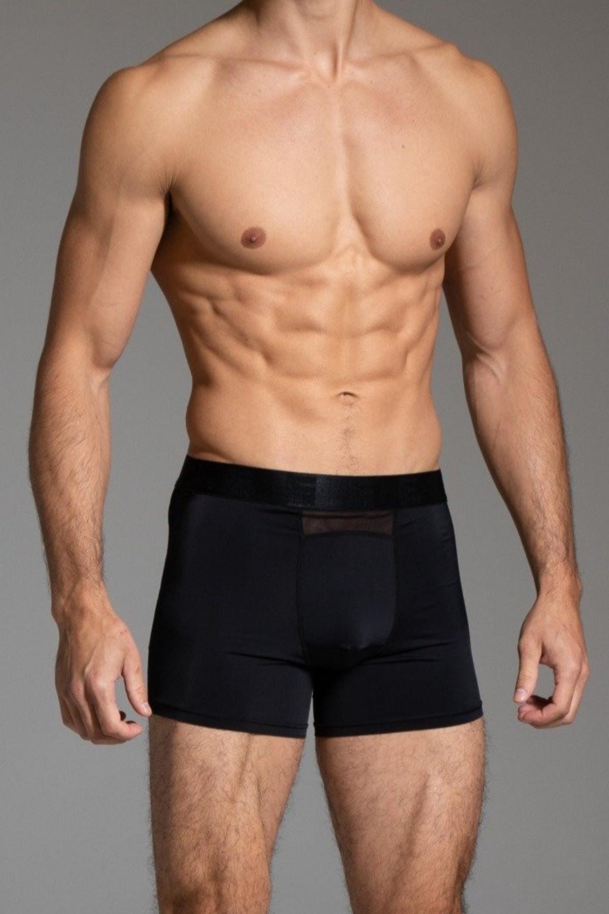 5=Ten Black Mesh Athletic Trunk