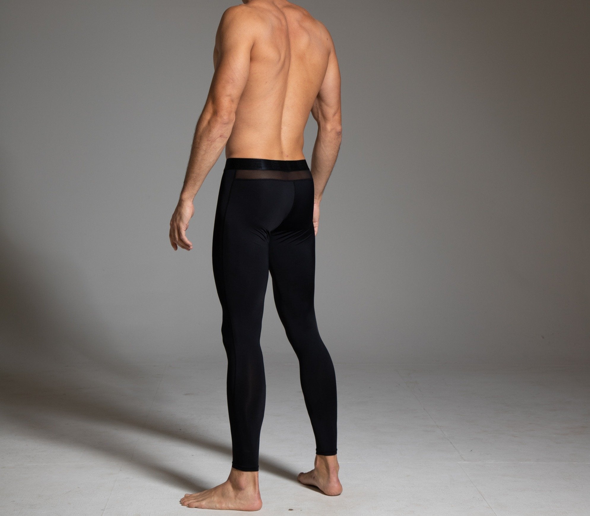 5=Ten Black Mesh Legging