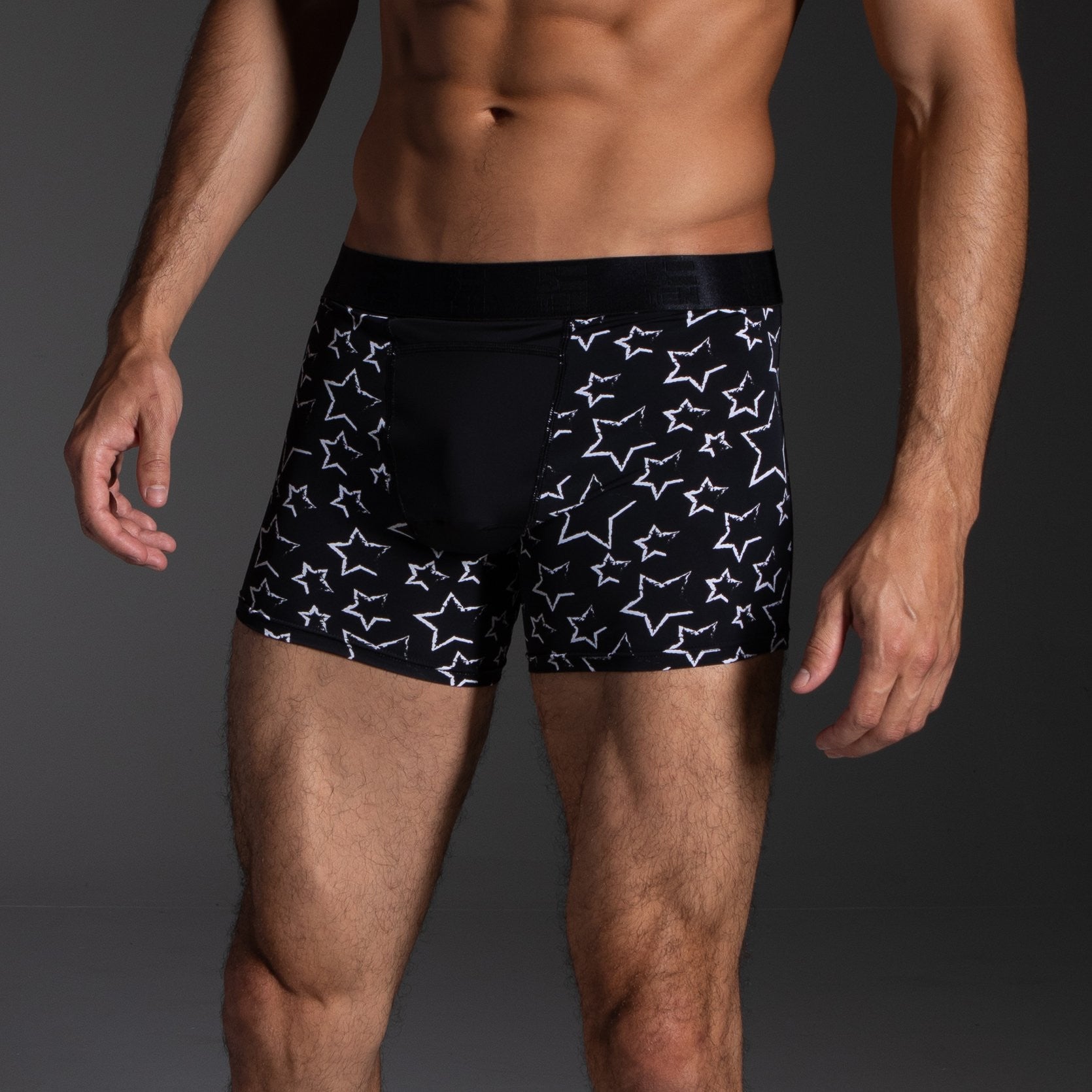 5=Ten Black Stars No Stripe Trunk | CheapUndies