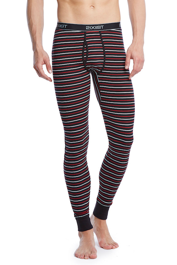 2(X)IST Black Stripe Essential Cotton Long John