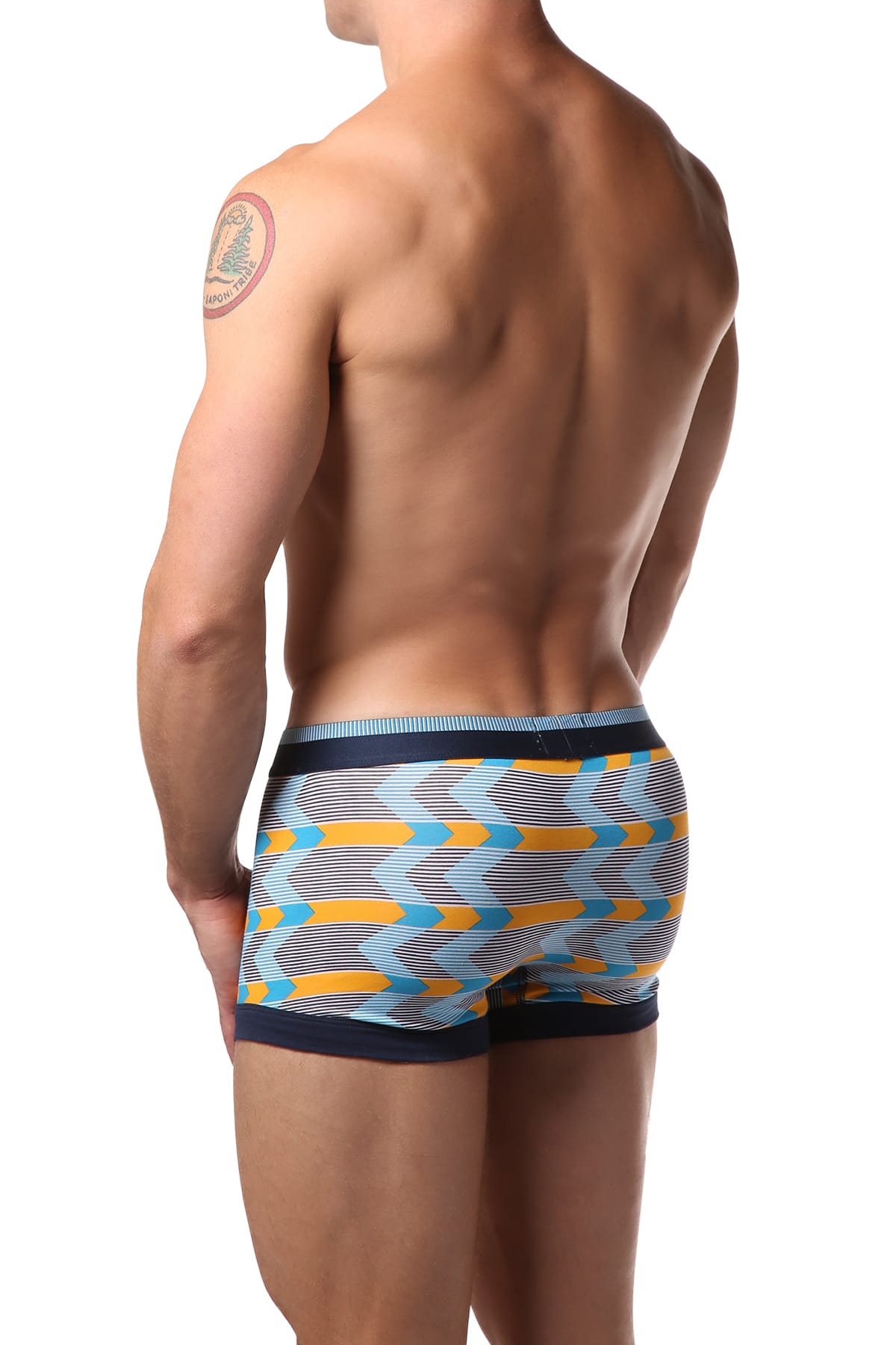 2(X)IST Zig Zag Stripe-Saffron Graphic Cotton Trunk