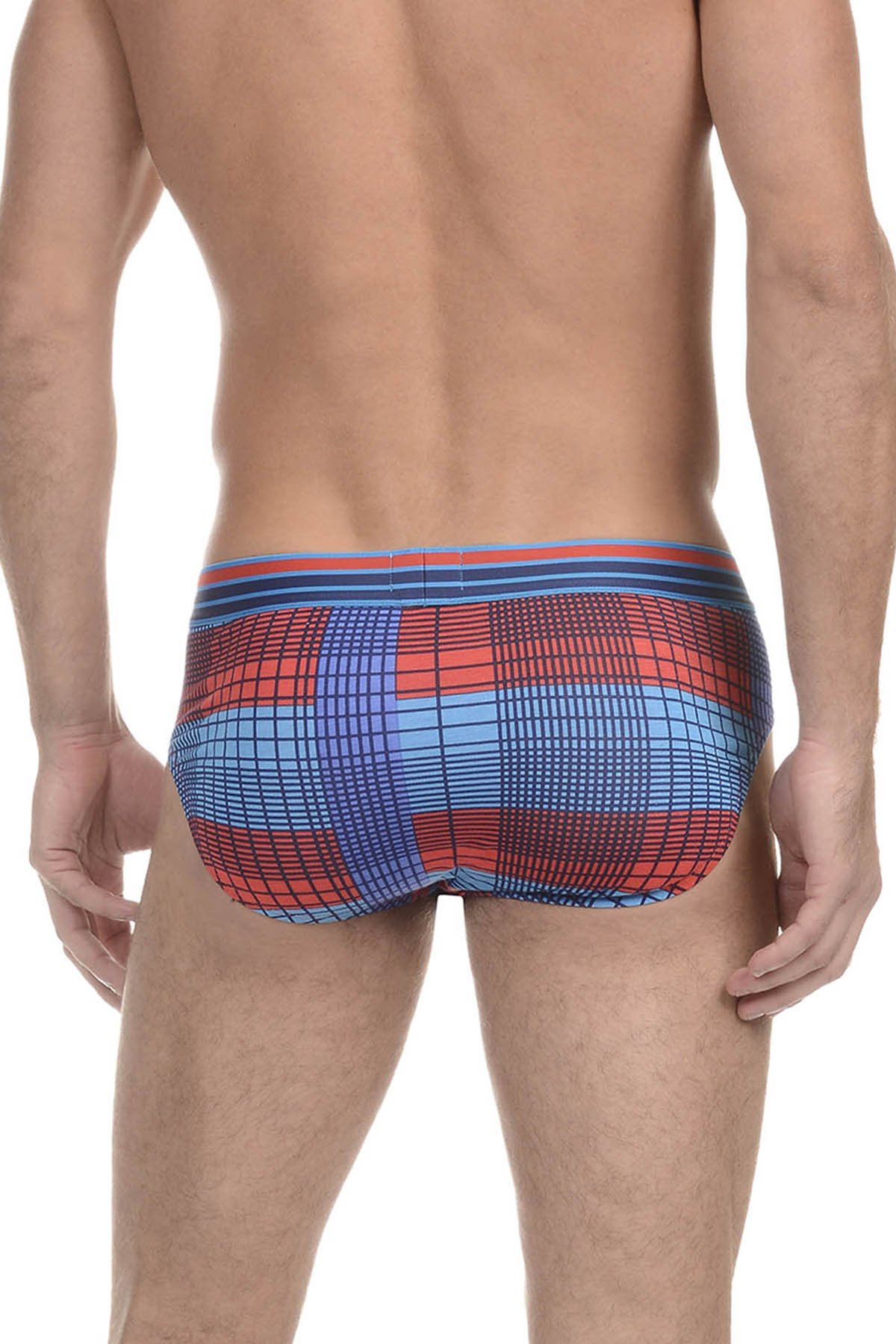 2(X)IST Plaid Blue Jewel Mod Modal Brief