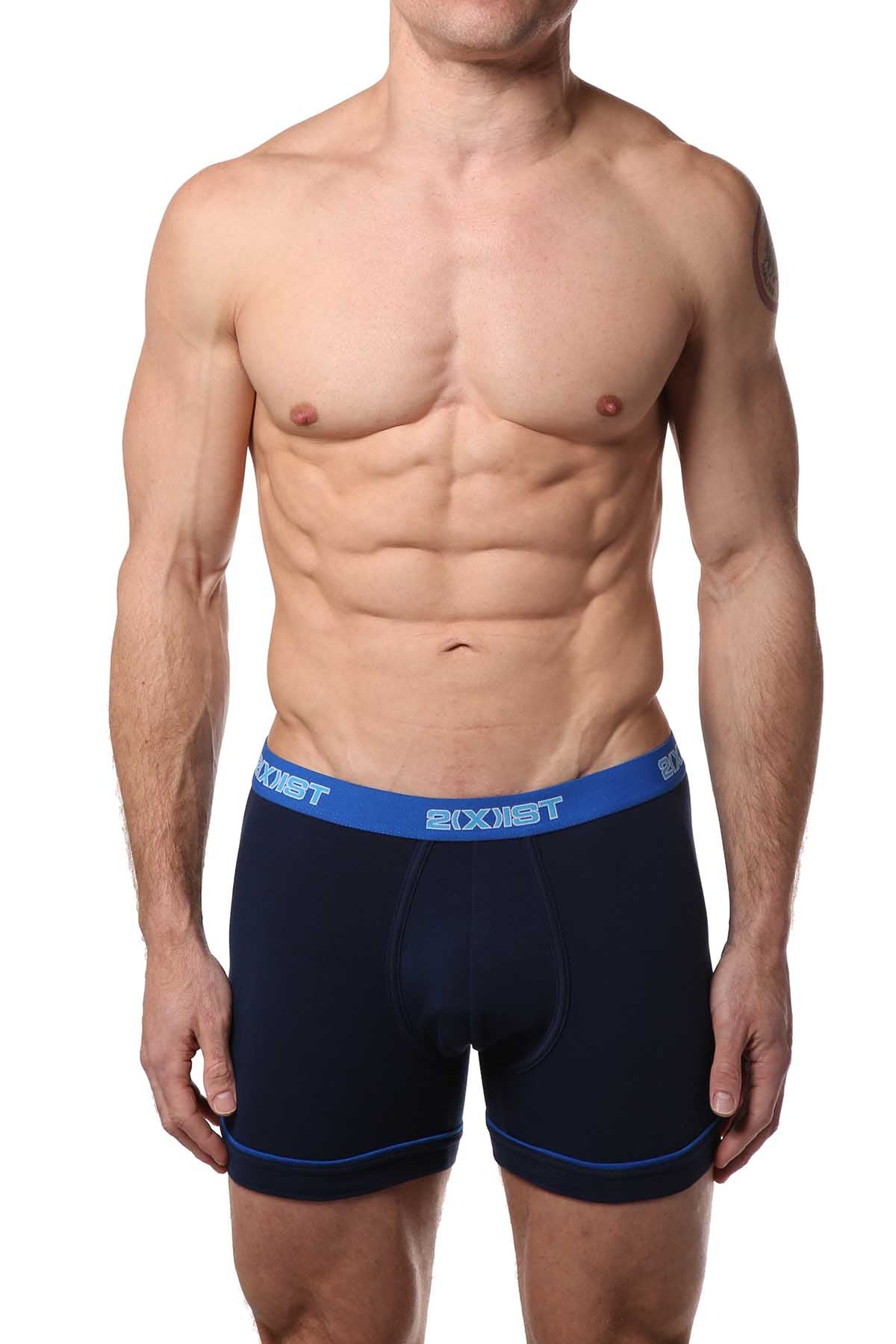 2(X)IST Navy & Fuchsia Performance Cotton Boxer Brief 2-Pack