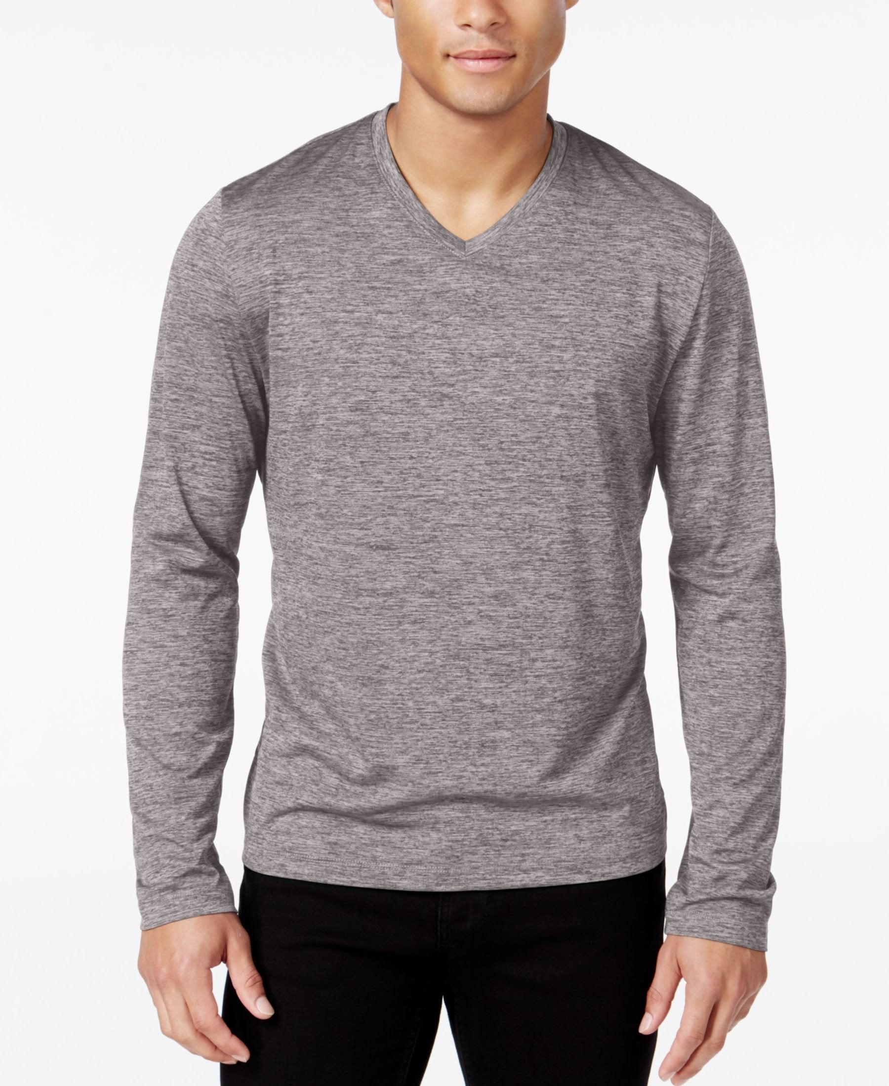 Alfani Men's Big & Tall Performance V-Neck Long-Sleeve T-Shirt