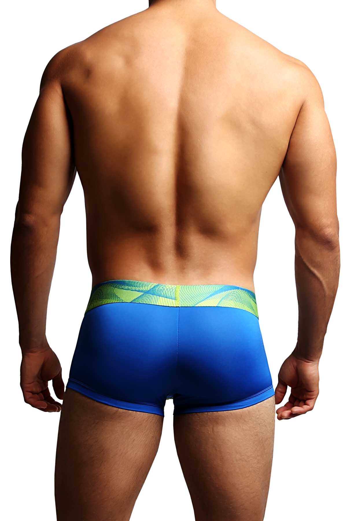 2-Pack Papi Blue & Green Contrast Microfusion Performance Brazilian Trunks