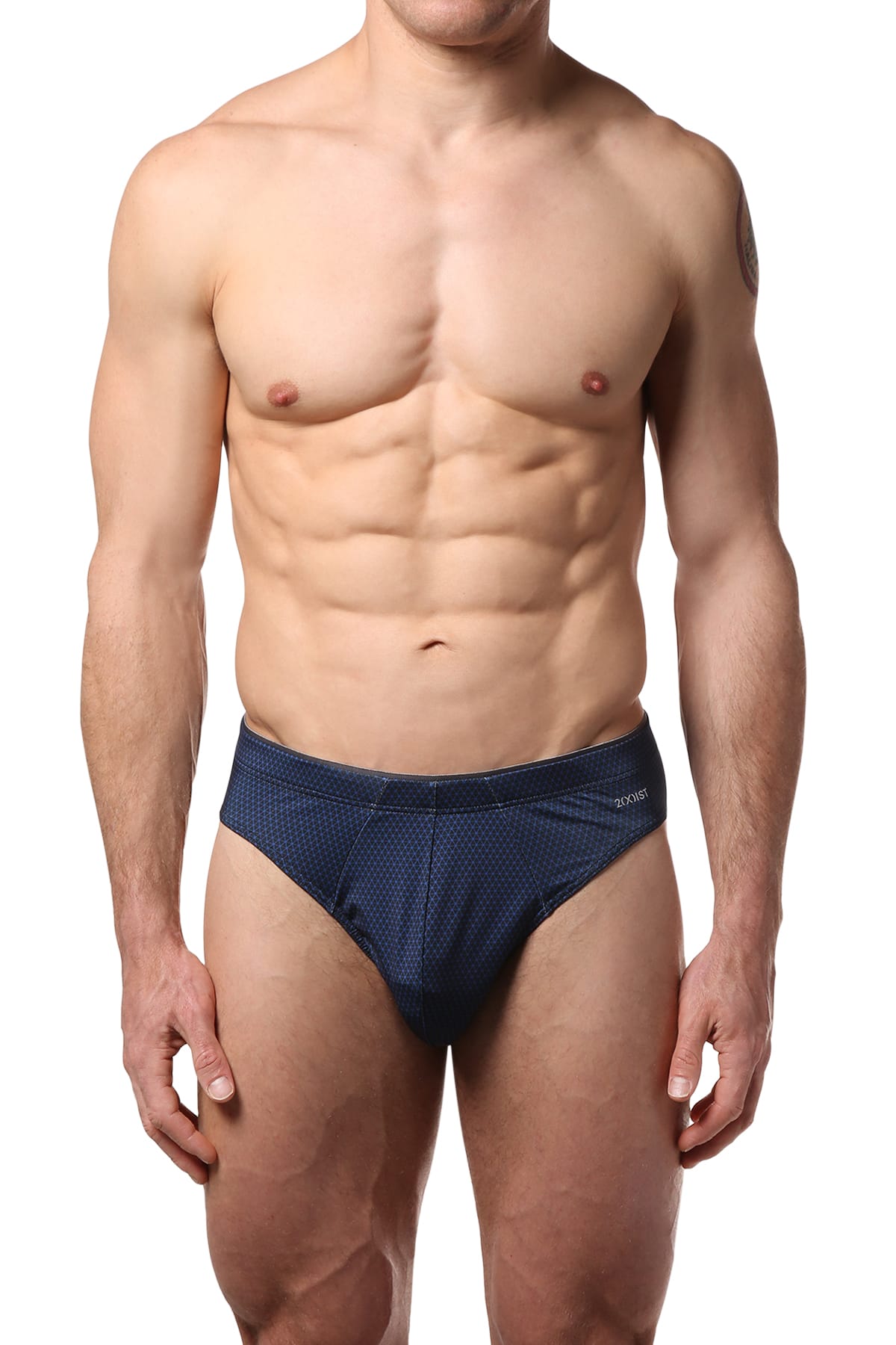 2(X)IST Black/Royal Atom-Print Sliq Micro Brief