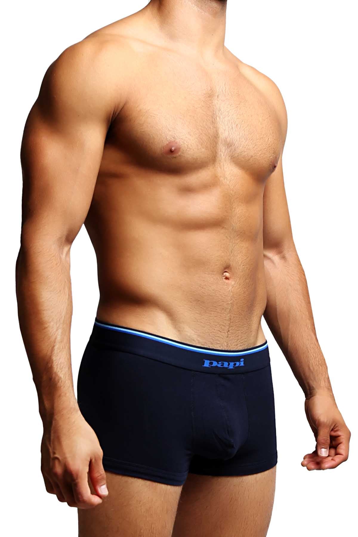 2-Pack Papi Navy & Blue Solid Stretch Brazilian Trunks