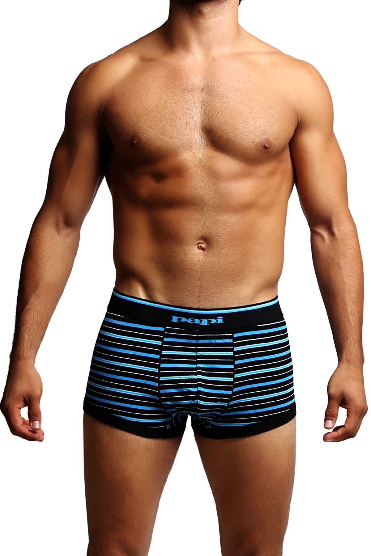 2-Pack Papi Light Blue Stripes Stretch Brazilian Trunks