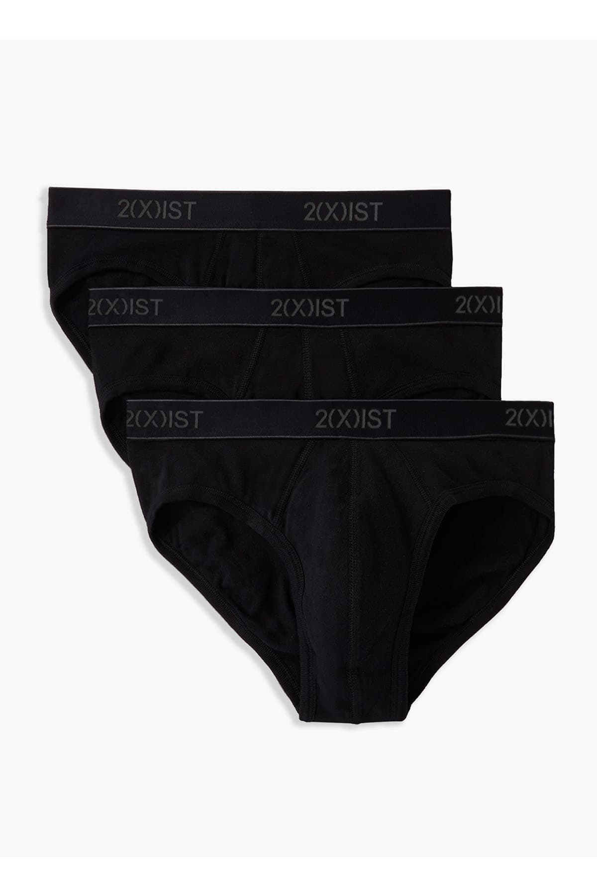 2(X)IST Black 3-Pack Essential No-Show Brief