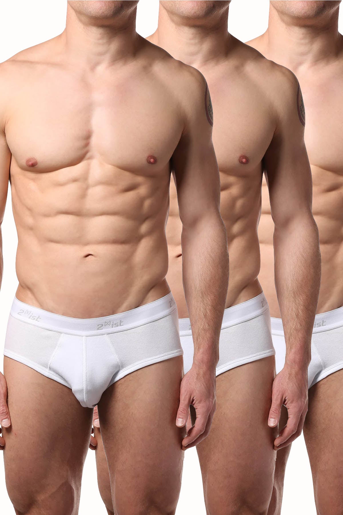 2(X)IST White Essential Pouch Brief 3-Pack