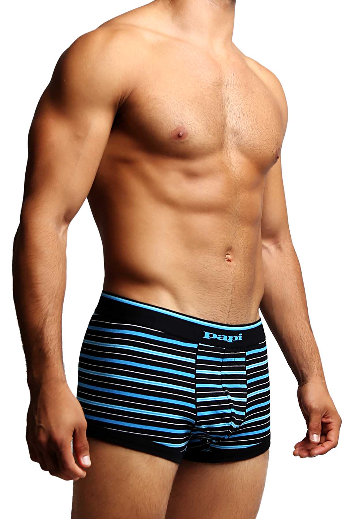 2-Pack Papi Light Blue Stripes Stretch Brazilian Trunks