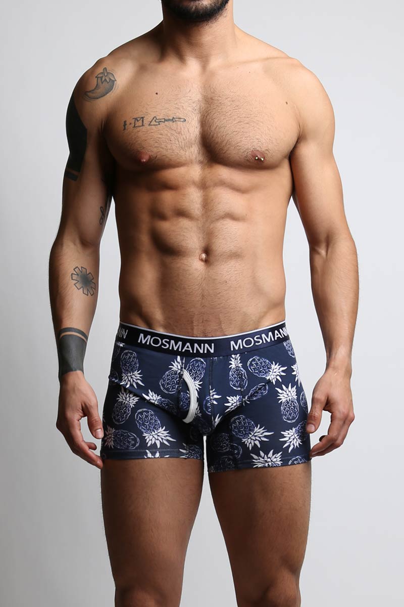 2-Pack Mosmann White & Navy Pineapple Boxer Brief