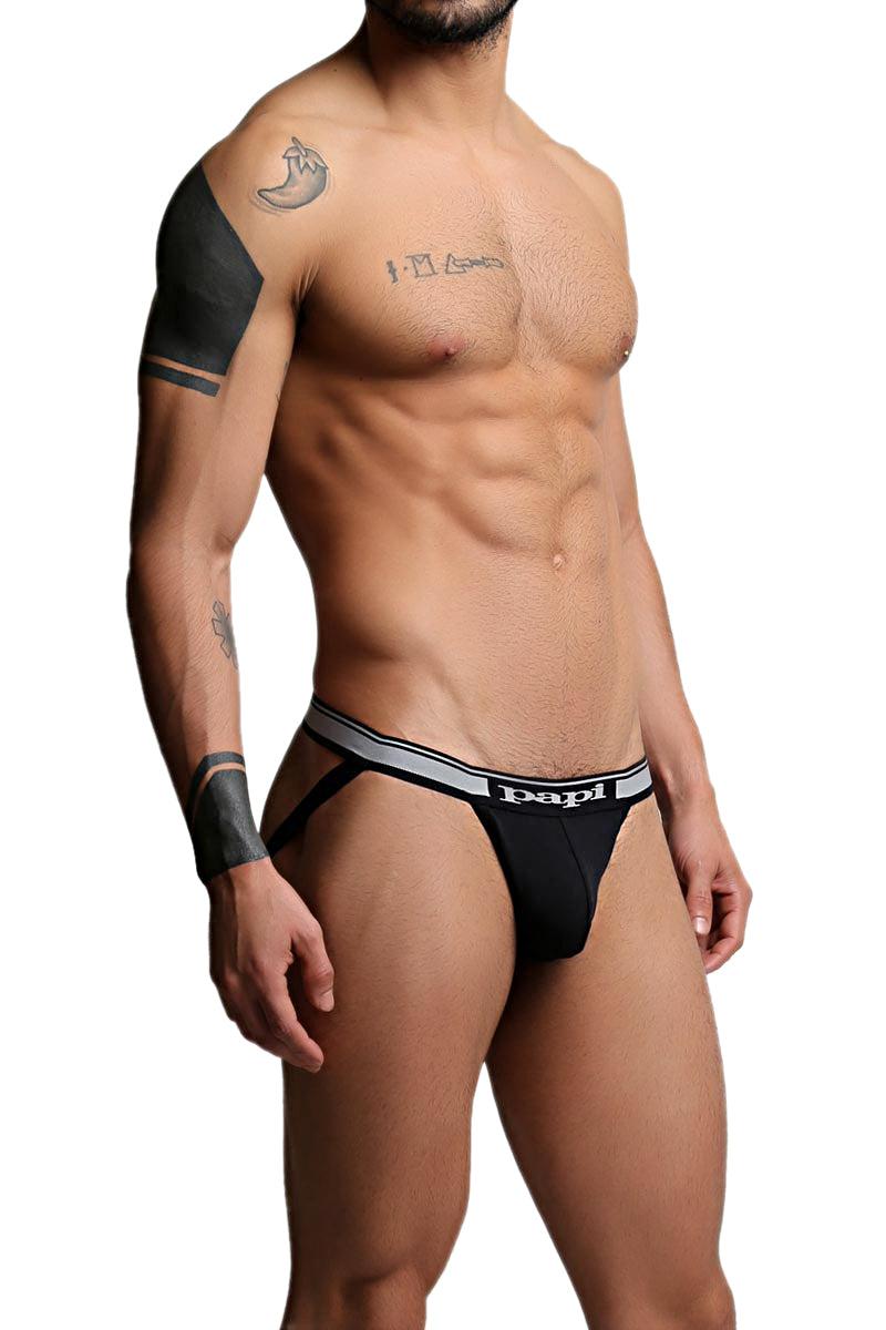 2-Pack Papi Black Stretch Jock Straps