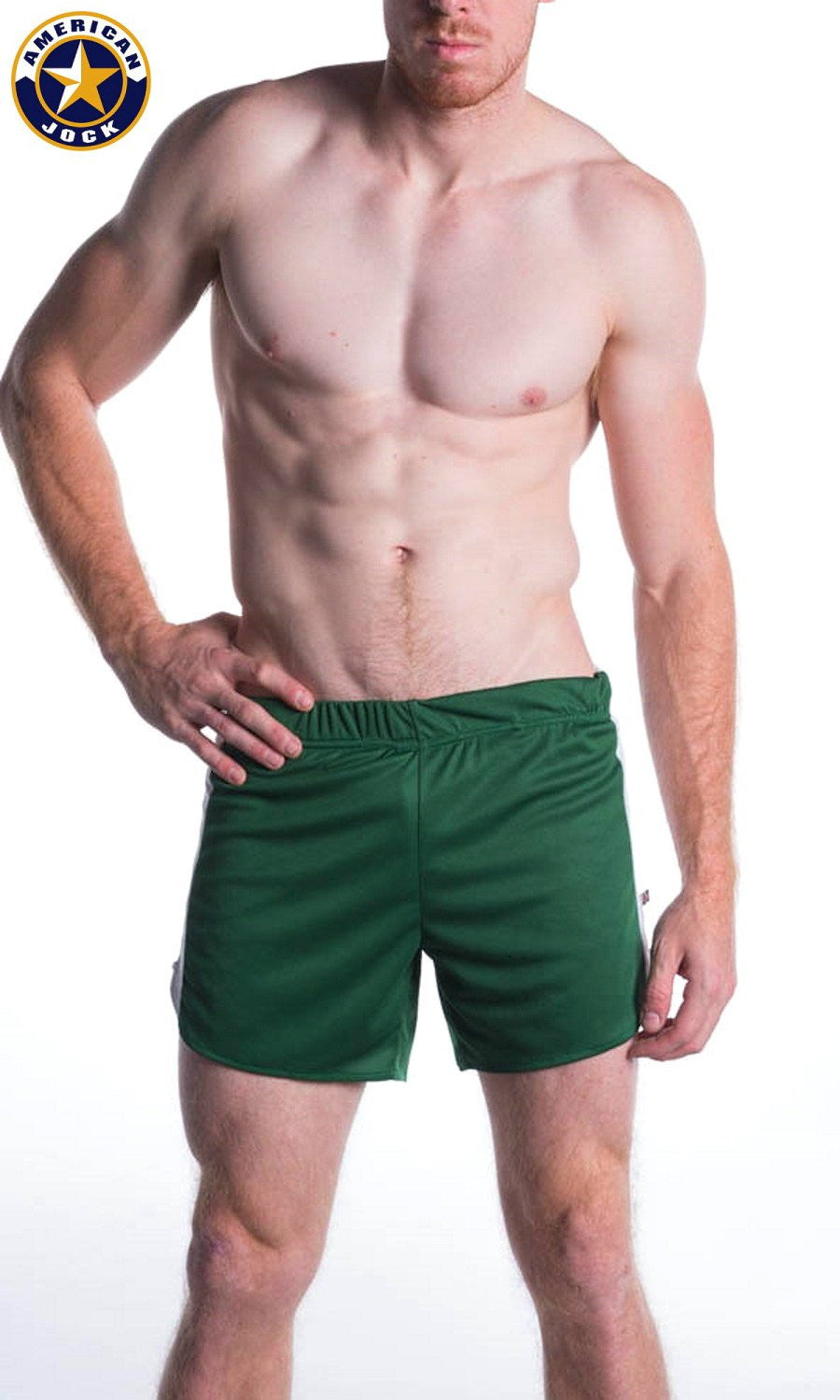 A J Forest Green Relay Short W/Built-In Jockstrap